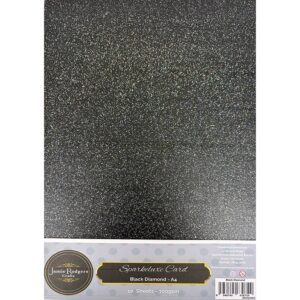 Jamie Rodgers Crafts - Sparkeluxe Black Diamond Card 300gsm A4 10 Sheets