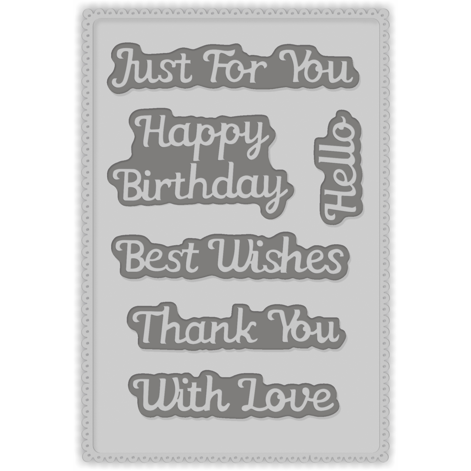 Sweet Dixie Rectangle Frame with Matted Sentiments die set