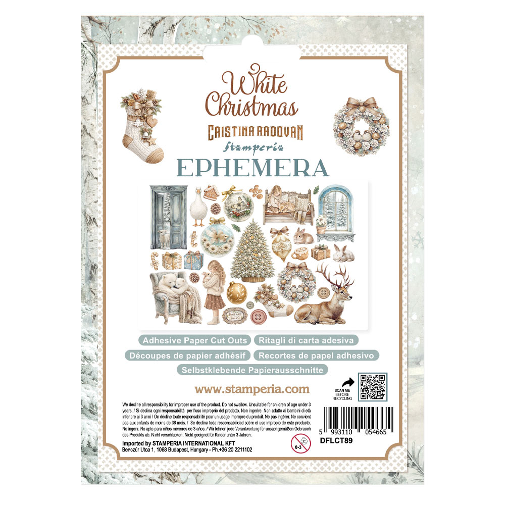 Stamperia - White Christmas - Ephemera