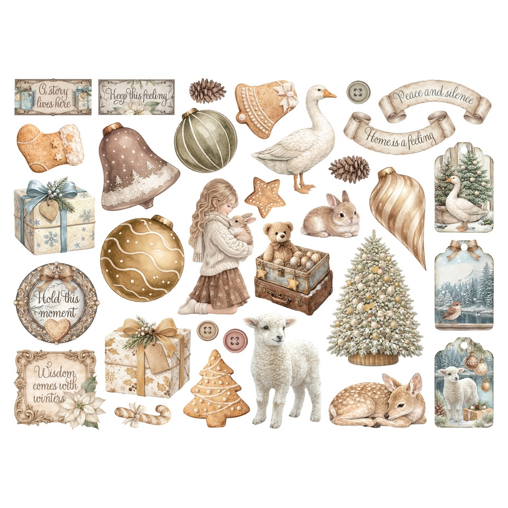 Stamperia - White Christmas - Die cuts