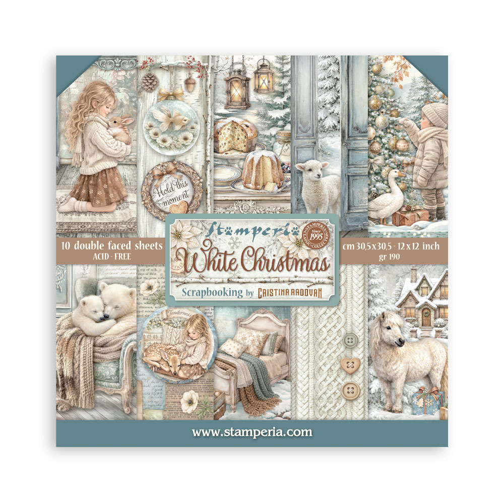 Stamperia - White Christmas - 12"x12" Double Sided Scrapbooking Pad