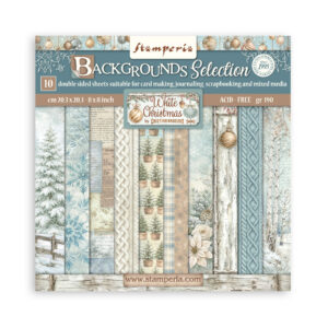 Stamperia - White Christmas - 8"x8" Backgrounds Scrapbooking Pad