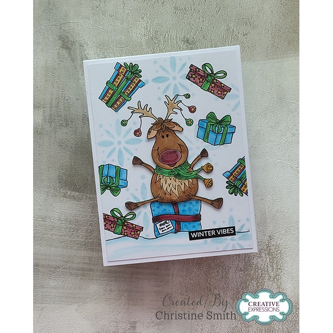Woodware Roxy A6 Clear Stamp Set