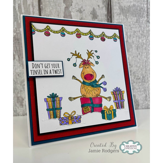 Woodware Festive Garlands A6 Clear Stamp Set - Image 5