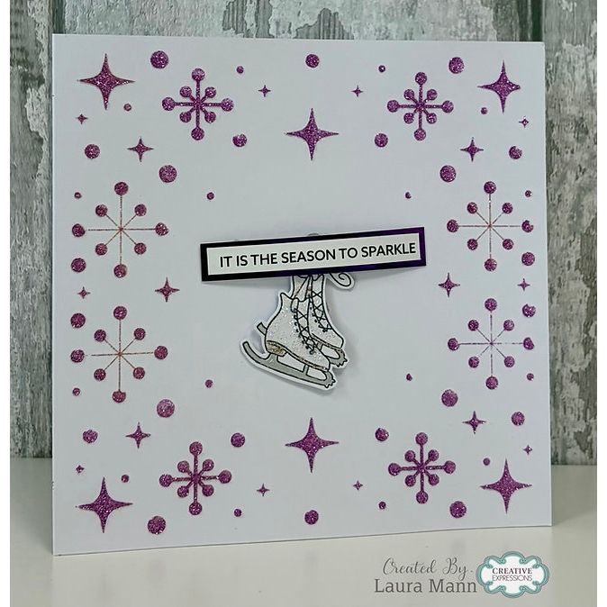 Woodware Spangles 6x6" Stencil - Image 5