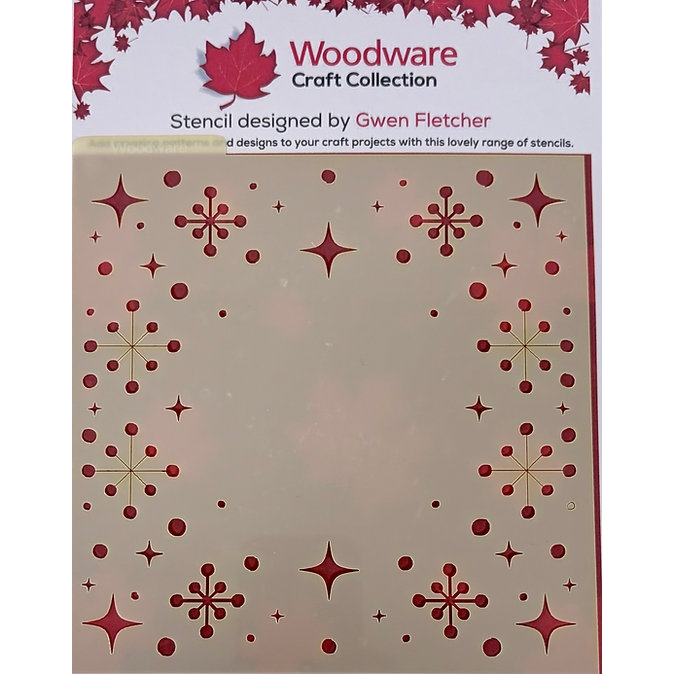 Woodware Spangles 6x6" Stencil