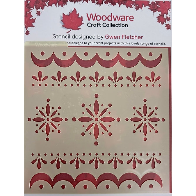 Woodware Nordic Frost 6x6" Stencil