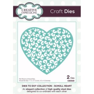 Creative Expressions Scroll Heart Die