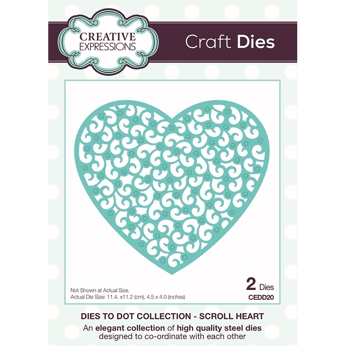 Creative Expressions Scroll Heart Die