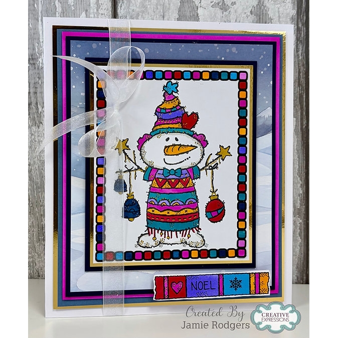 Woodware Funky Snowman A6 Clear Stamp Set