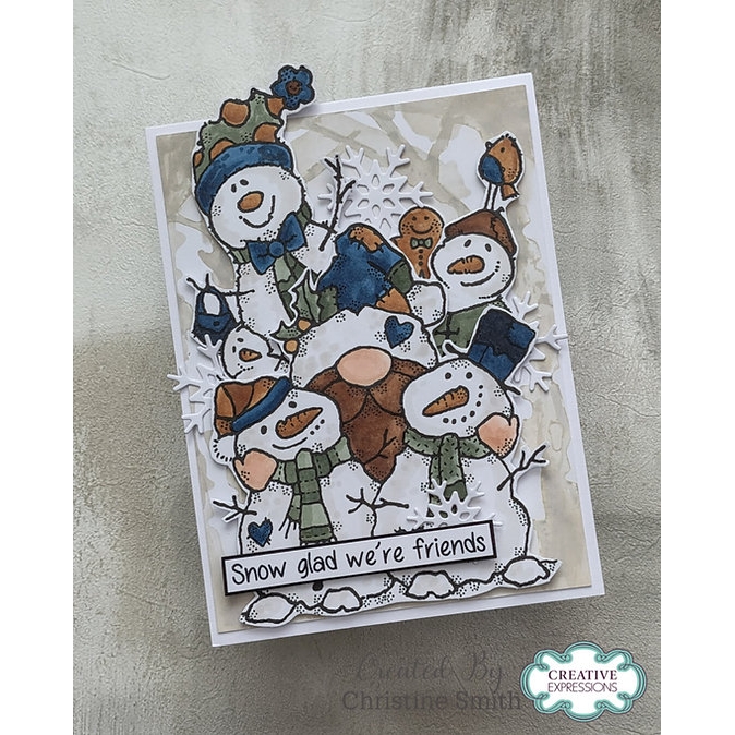 Woodware The Snow Family A6 Clear Stamp Set