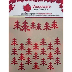 Woodware Pine Trees 6x6" Stencil