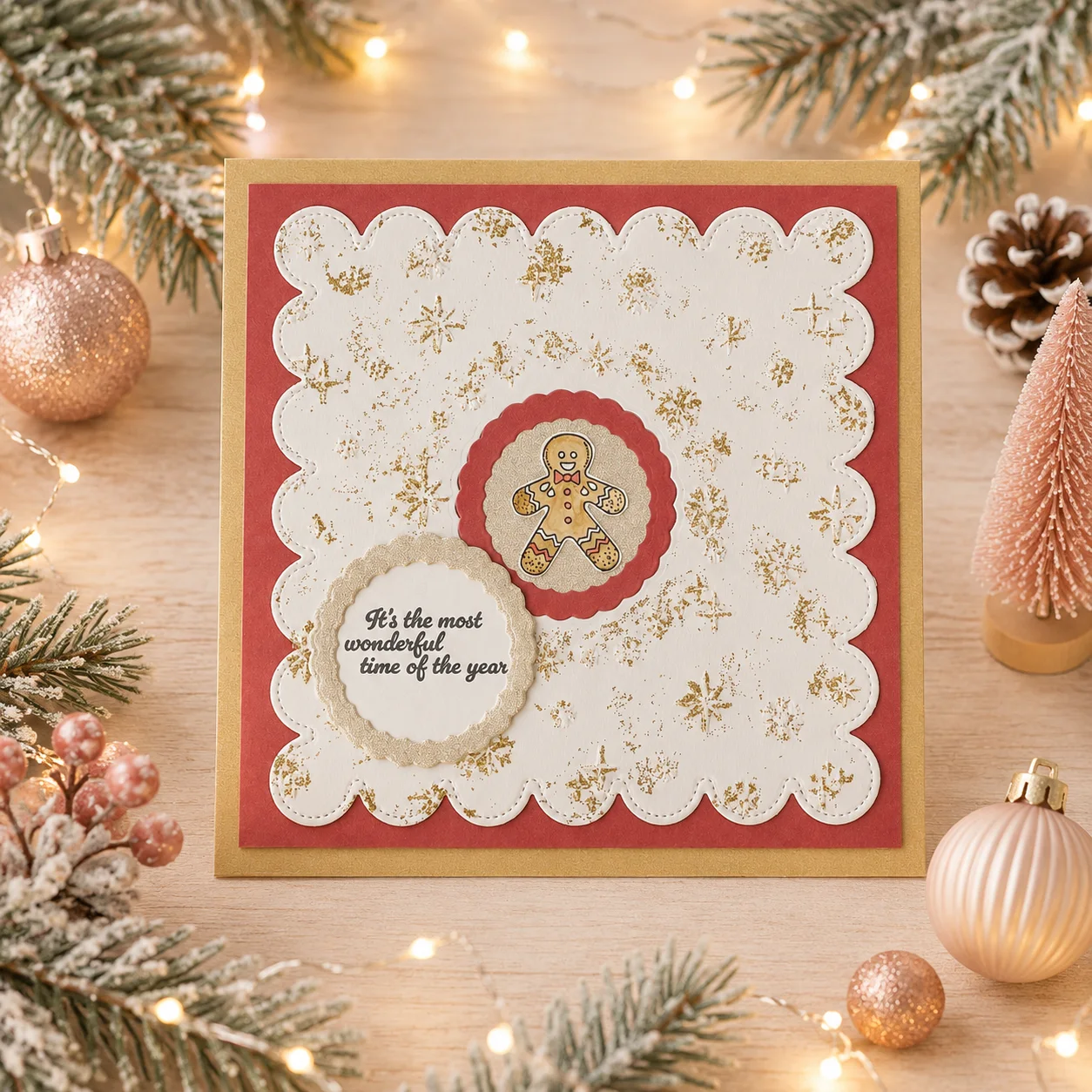 Vaessen Creative 3D Embossing Folder Snow & Stars 5.9x5.9″
