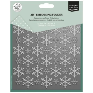 Vaessen Creative Embossing Folder by Carla Creates Christmas Ice Stars 5.9x5.9"