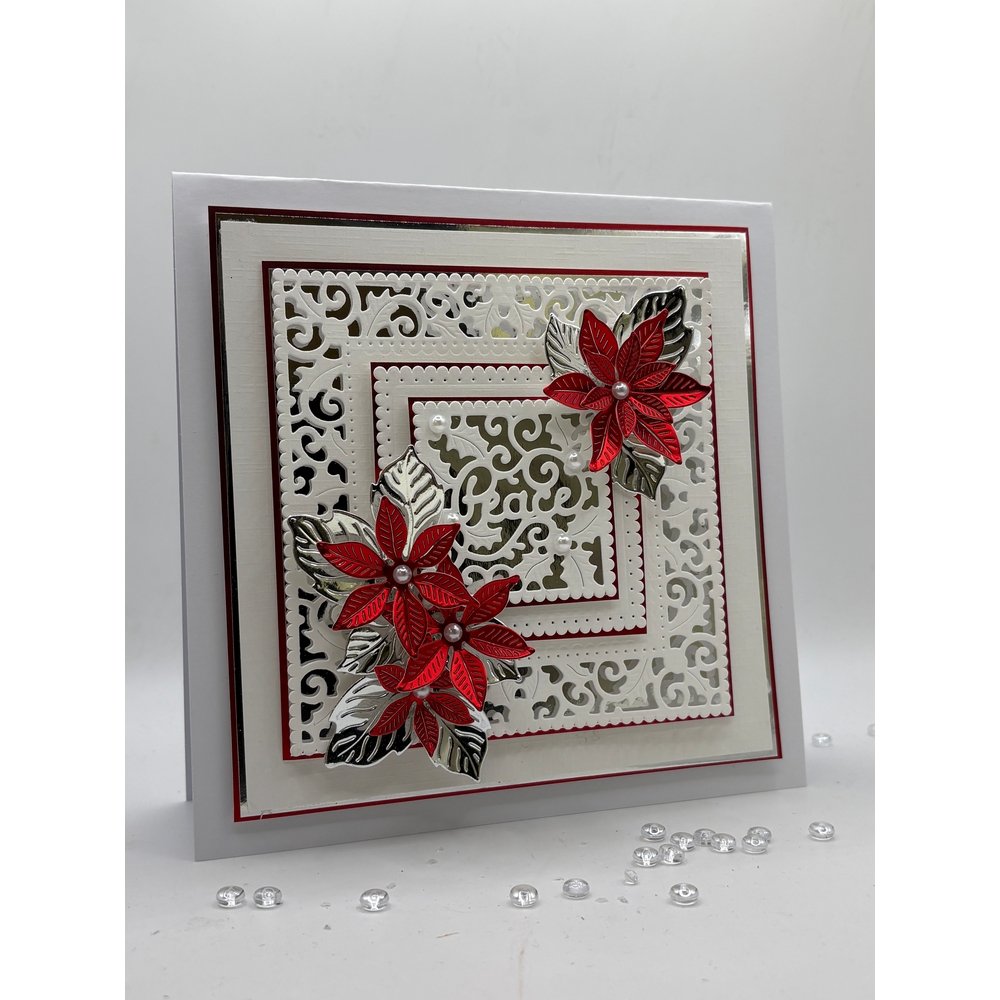 Sweet Dixie Holly & Swirls Peace Frame die set