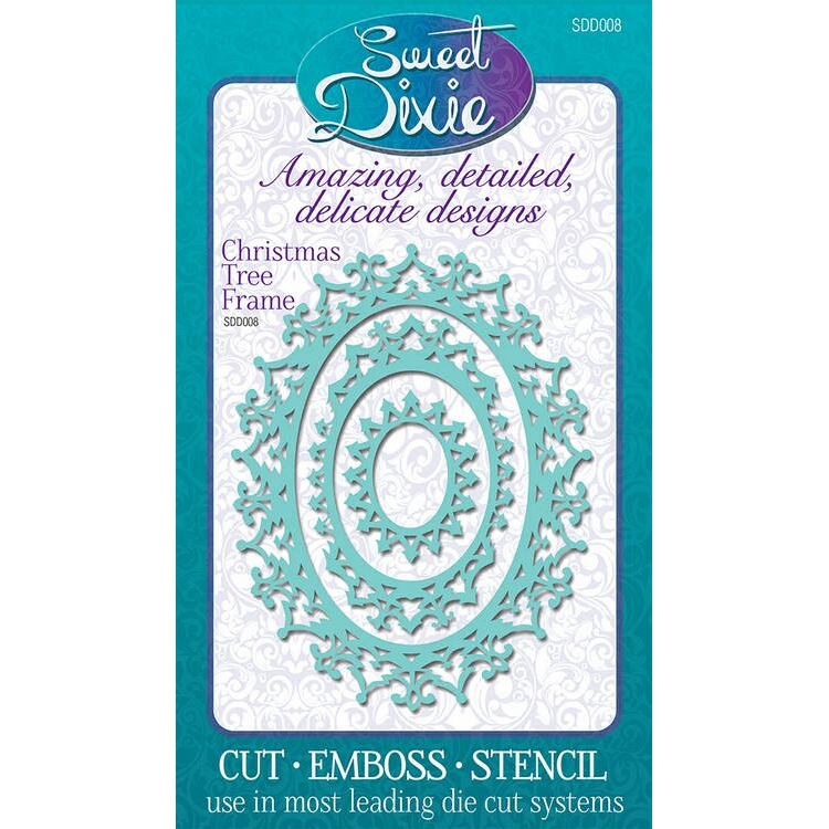 Sweet Dixie Christmas Tree Frame Nesting die set