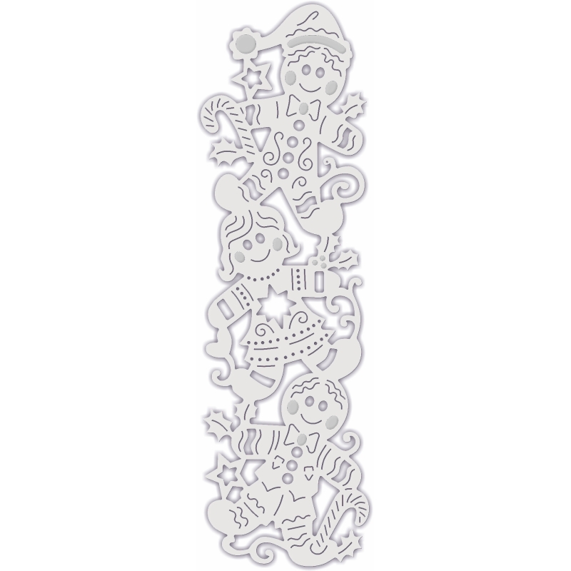Sweet Dixie Gingerbread People Border die set