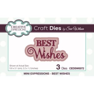 Sue Wilson - Best Wishes Die Set