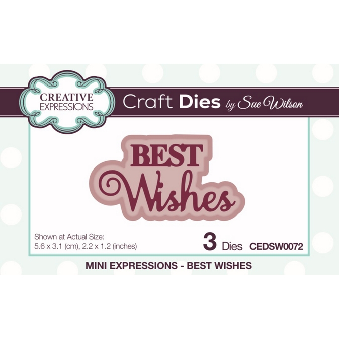 Sue Wilson - Best Wishes Die Set