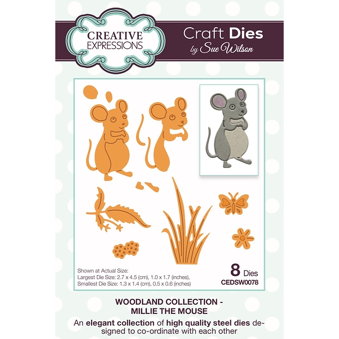 Sue Wilson - Millie the Mouse Die Set