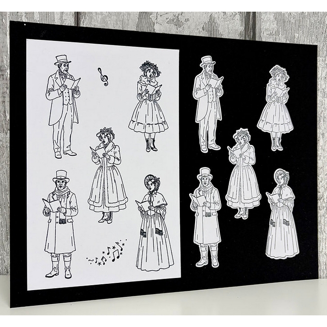 Jamie Rodgers Crafts - Carol Singers DL Stamp Set - Image 2