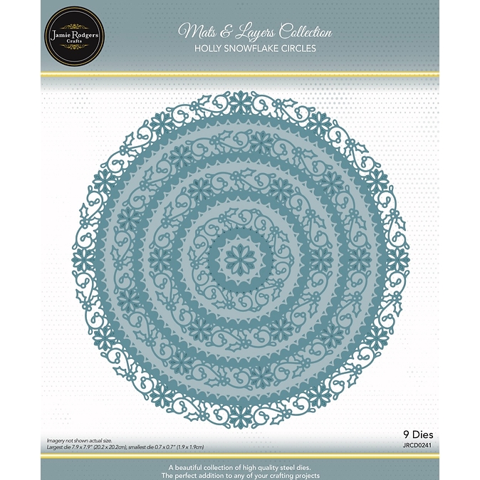 Jamie Rodgers Crafts - Holly Snowflake Circles Die Set