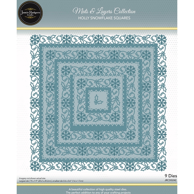 Jamie Rodgers Crafts - Holly Snowflake Squares Die Set