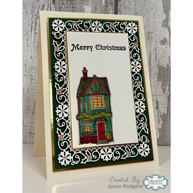 Jamie Rodgers Crafts - Holly Snowflake Rectangles Die Set