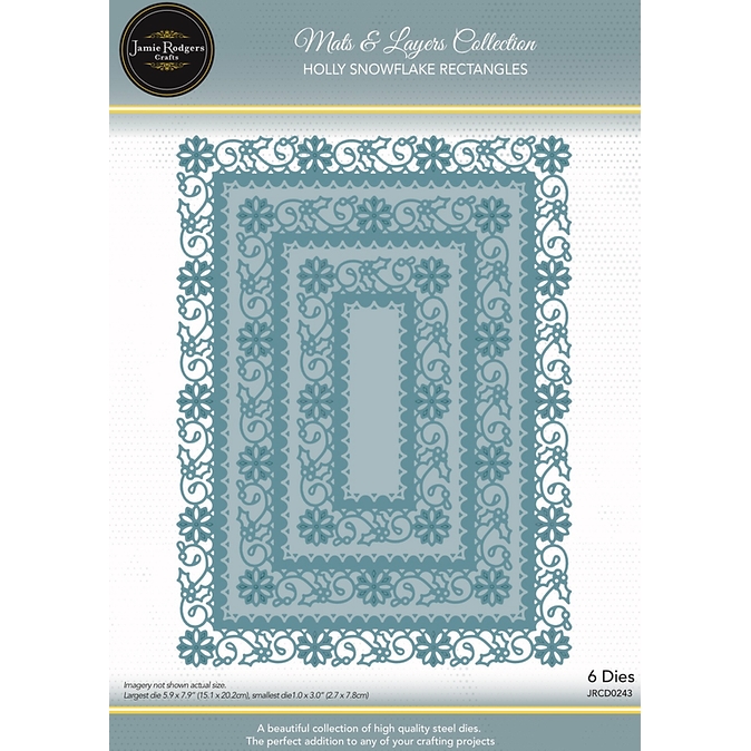 Jamie Rodgers Crafts - Holly Snowflake Rectangles Die Set