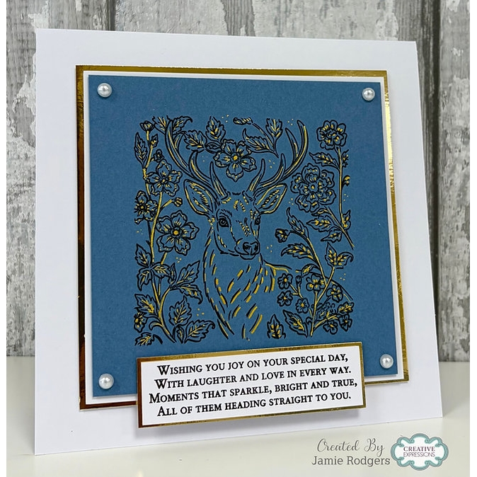 Woodware Forest Stag A6 Clear Stamp Set - Image 2