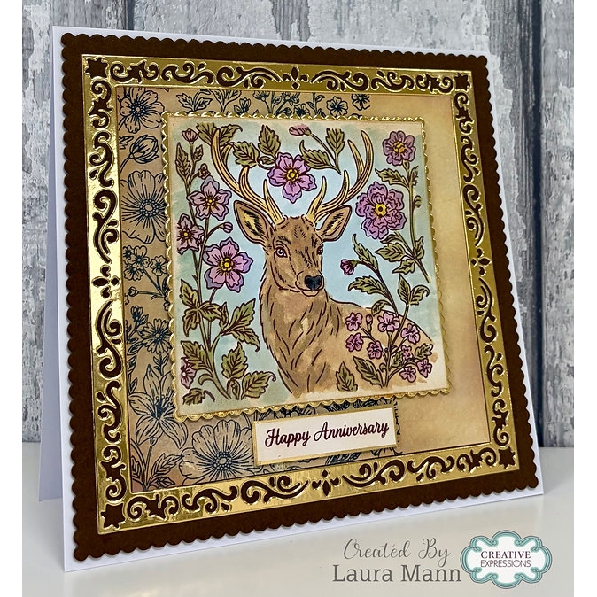 Woodware Forest Stag A6 Clear Stamp Set - Image 3