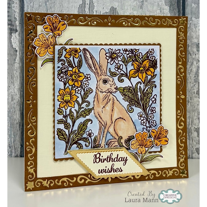 Woodware Watchful Hare A6 Clear Stamp Set - Image 6