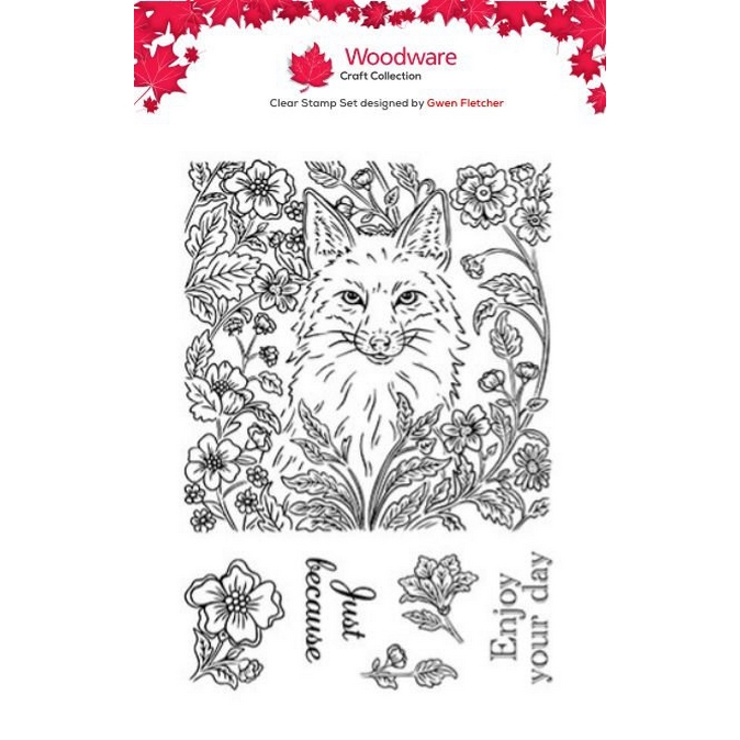 Woodware Woodland Fox A6 Clear Stamp Set
