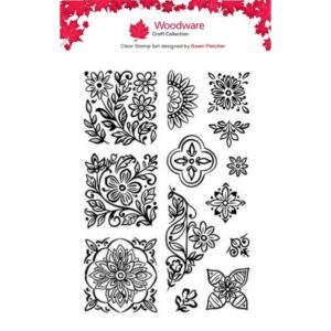 Woodware Woodblock Impressions A6 Clear Stamp Set