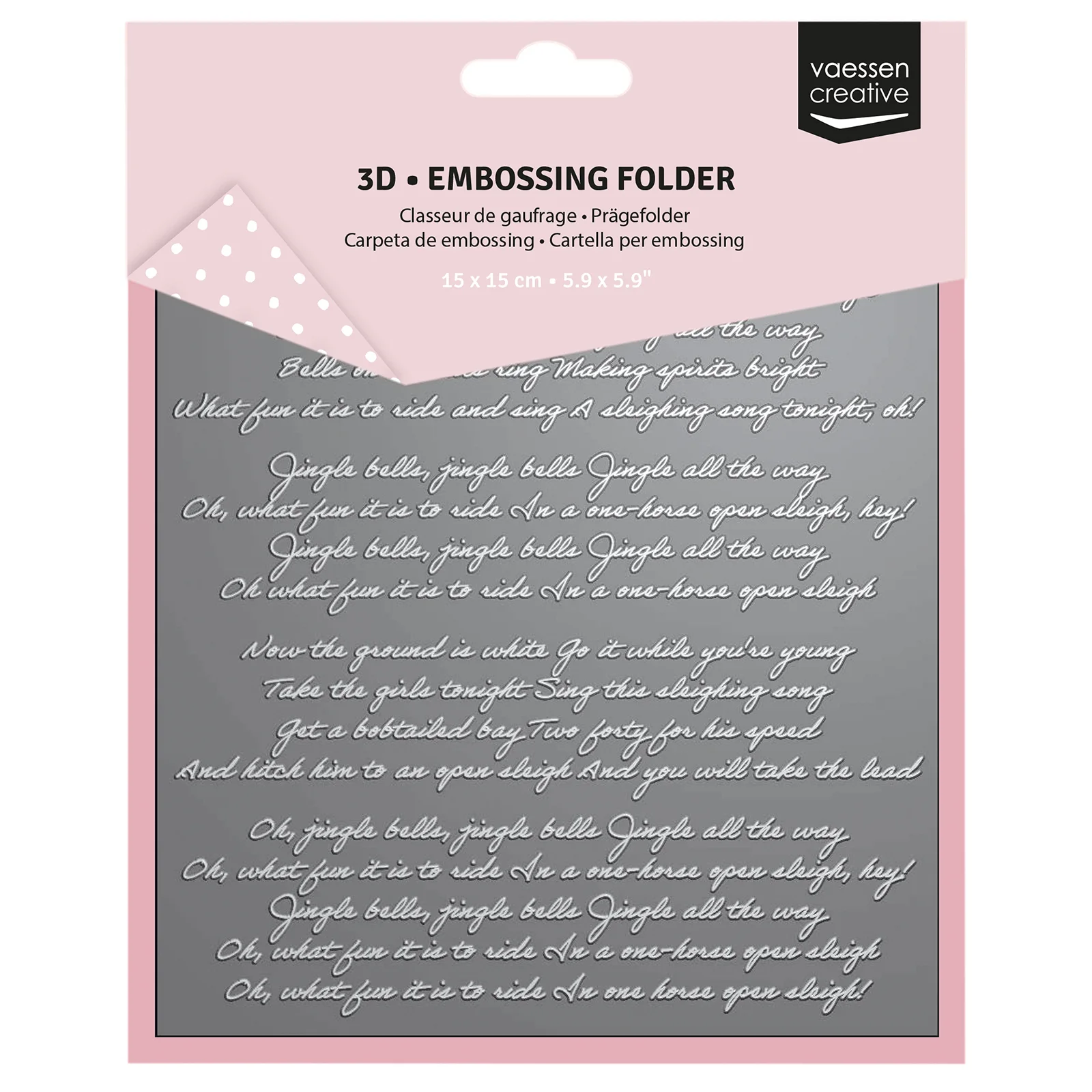 Vaessen Creative 3D Embossing Folder Jingle Bells