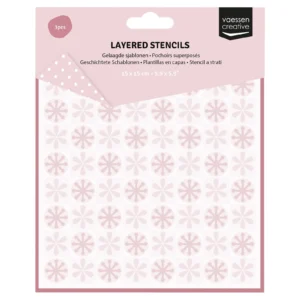 Vaessen Creative Layered Stencils Checkered Pattern 3pcs