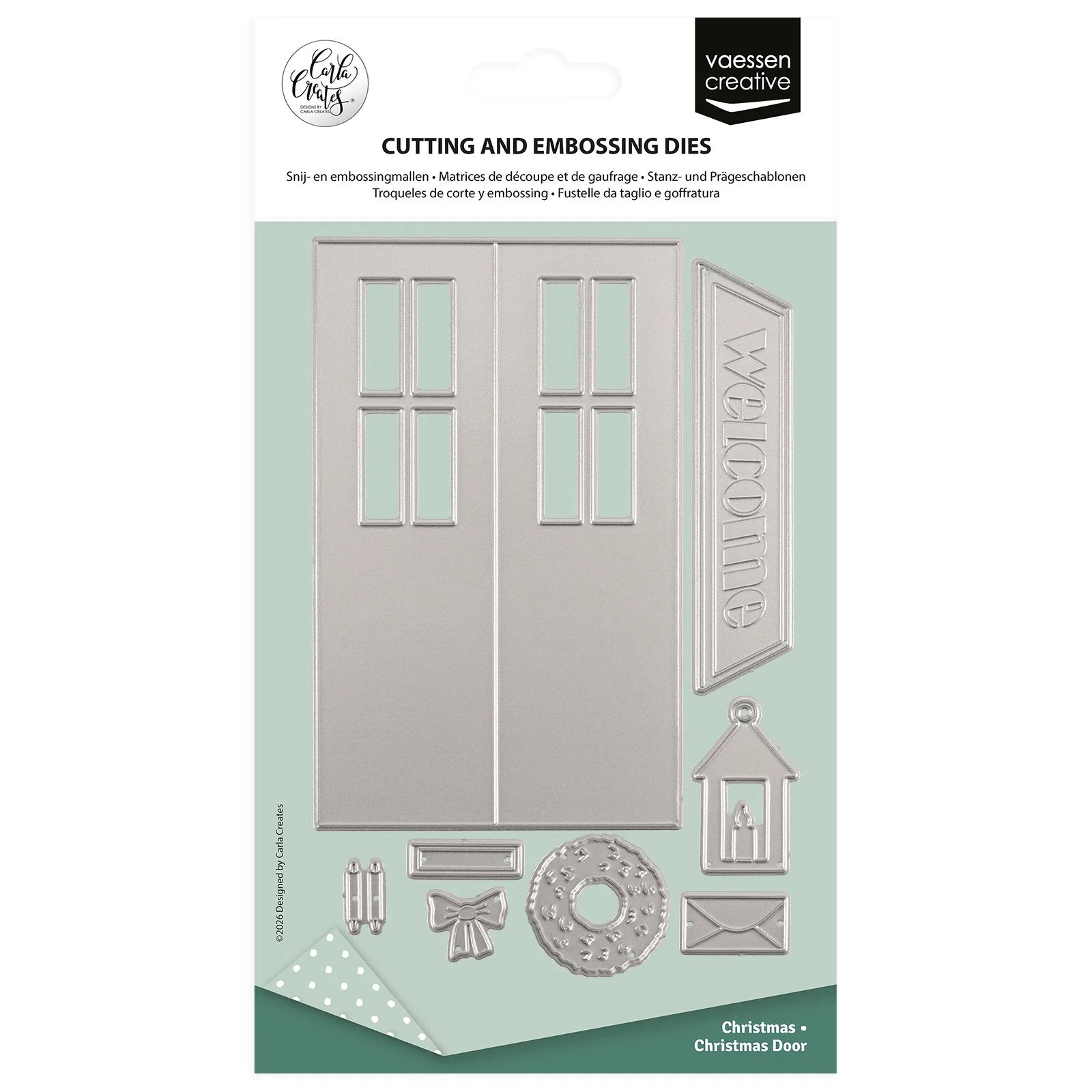 Vaessen Creative Cutting and Embossing Dies by Carla Creates Christmas Door