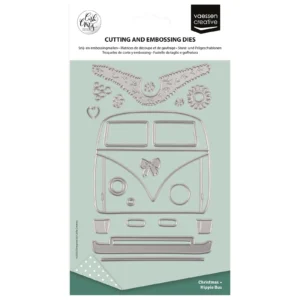 Vaessen Creative Cutting and Embossing Dies by Carla Creates Hippie Bus 21pcs