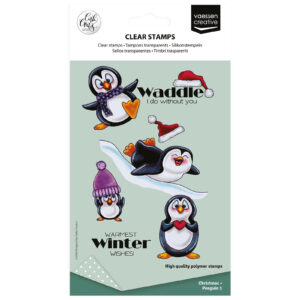 Vaessen Creative Clear Stamps by Carla Creates Christmas Penguin 1