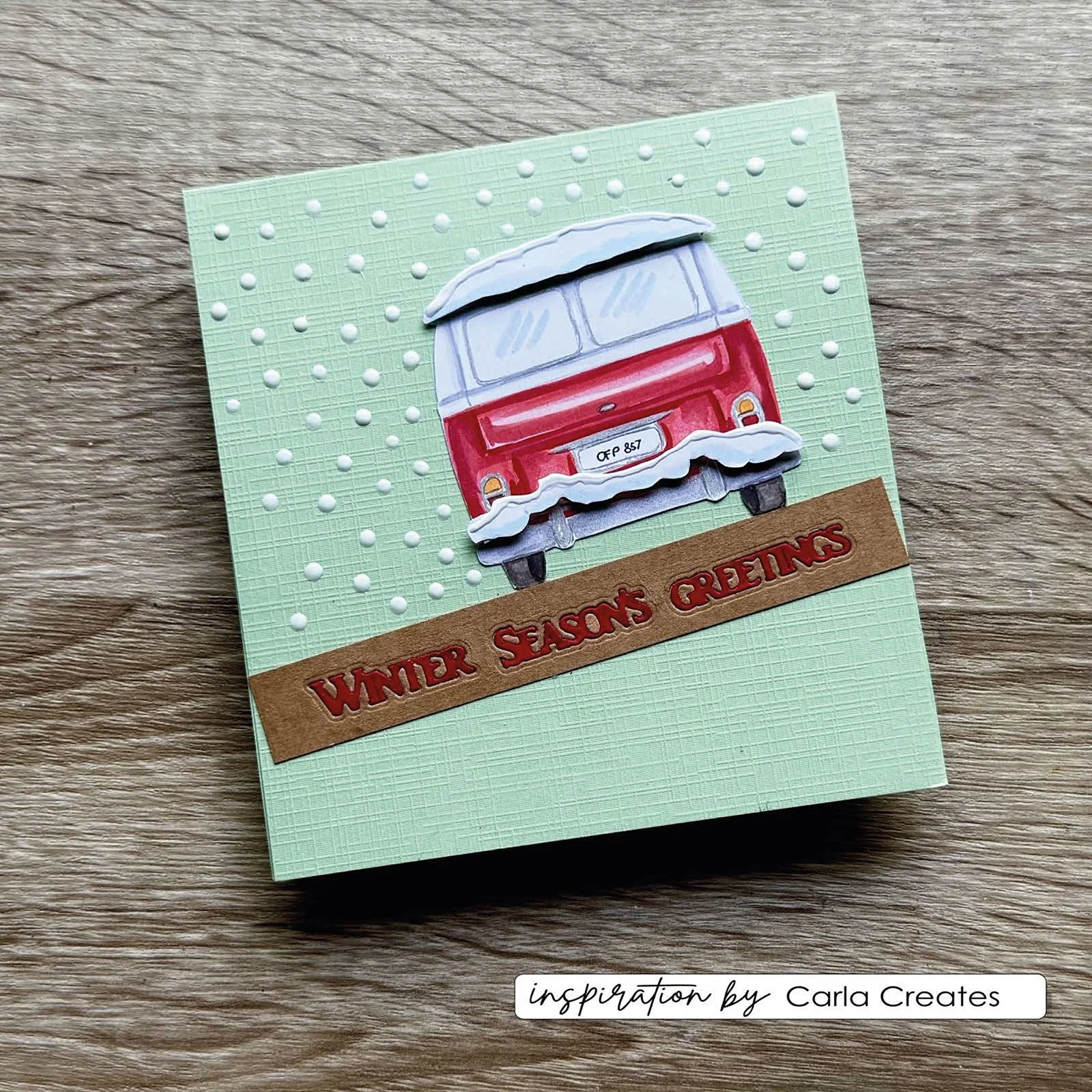 Vaessen Creative Clear Stamps by Carla Creates Christmas Hippie Bus 2 - Image 4