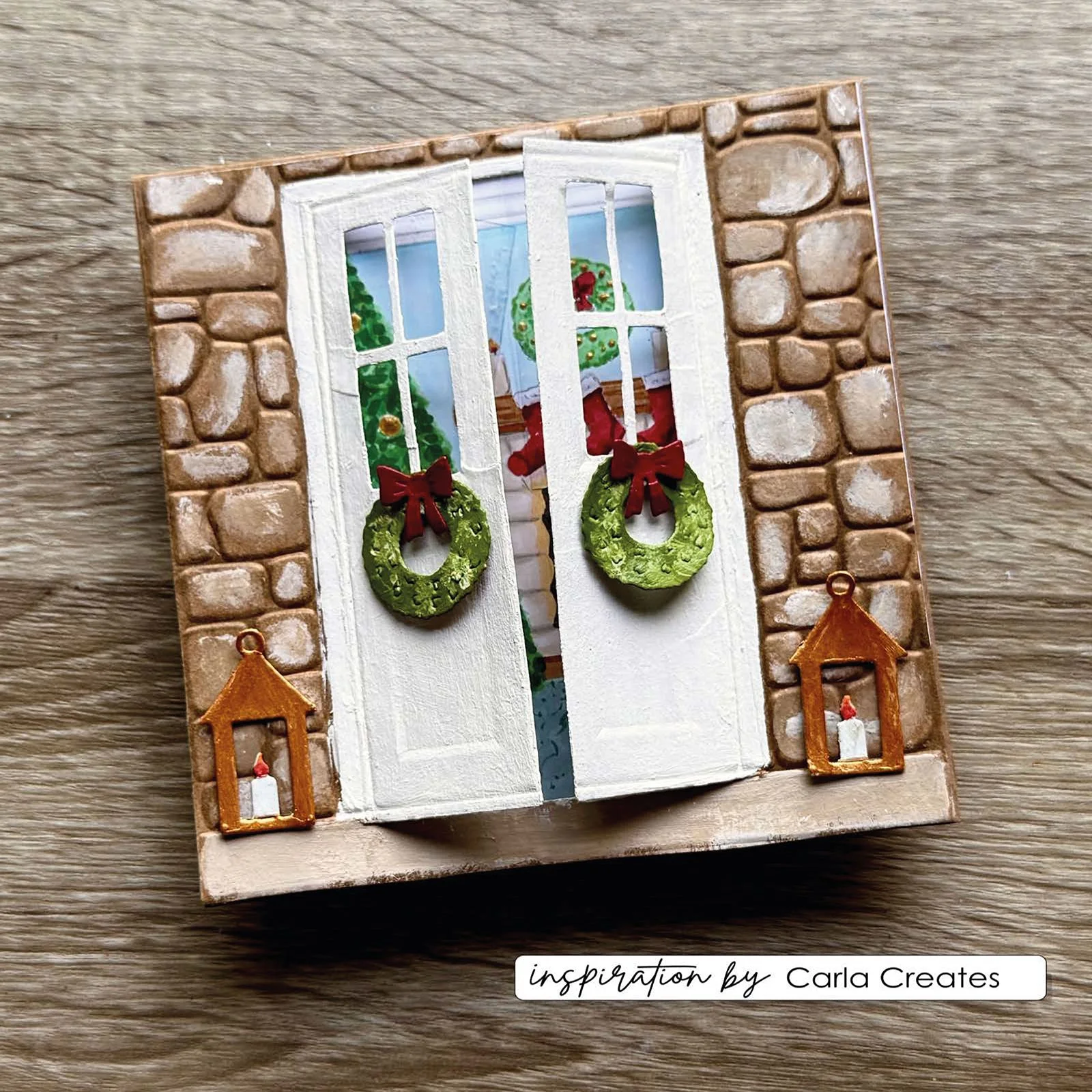 Vaessen Creative Embossing Folder by Carla Creates Christmas Door