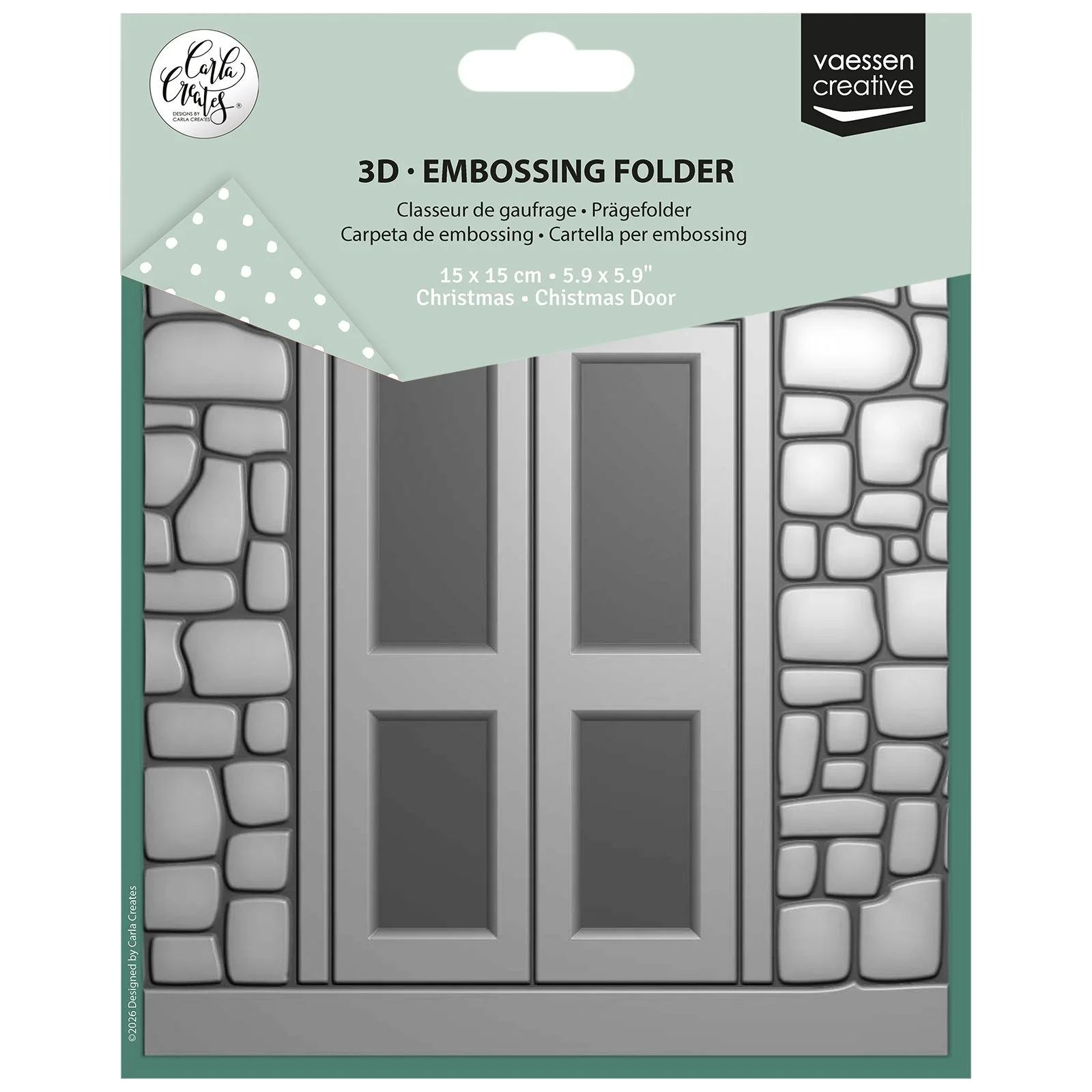 Vaessen Creative Embossing Folder by Carla Creates Christmas Door