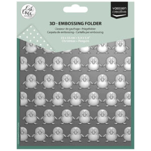 Vaessen Creative Embossing Folder by Carla Creates Christmas Penguin