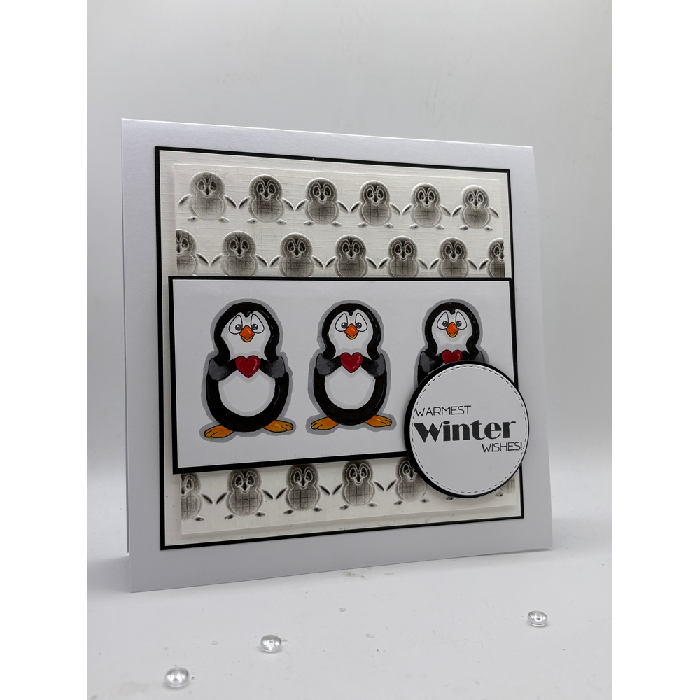 Vaessen Creative Embossing Folder by Carla Creates Christmas Penguin