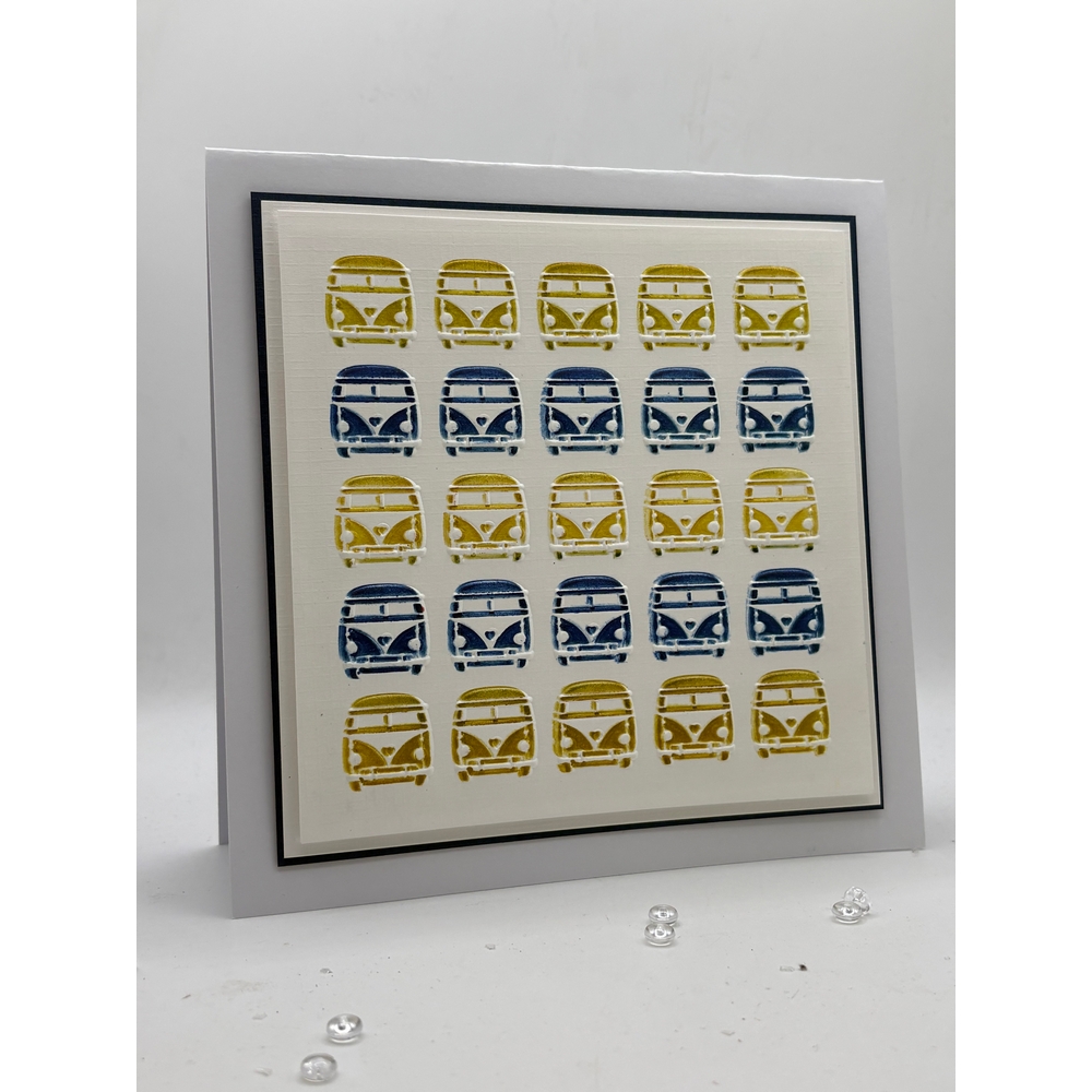Vaessen Creative Christmas Hippie Bus Folder & Stencil set - Image 3