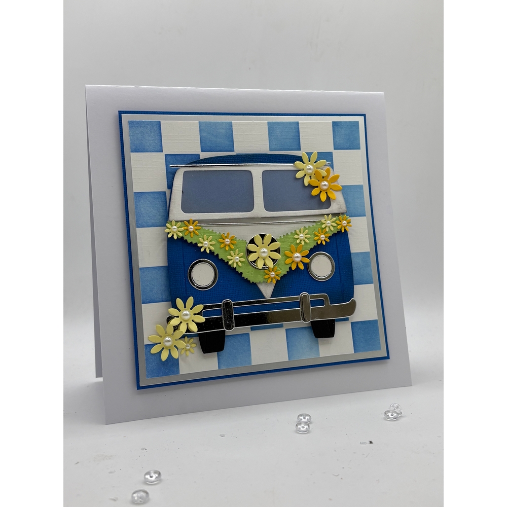 Vaessen Creative Cutting and Embossing Dies by Carla Creates Hippie Bus 21pcs