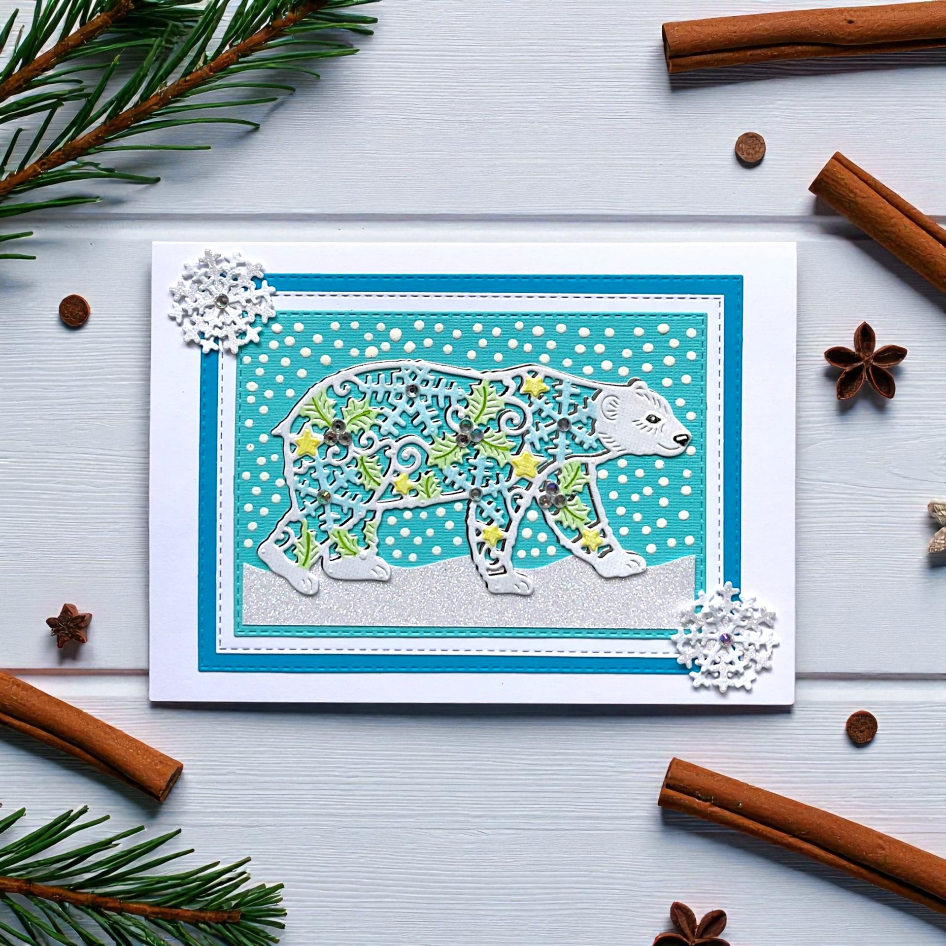 Sweet Dixie Filigree Polar Bear die set
