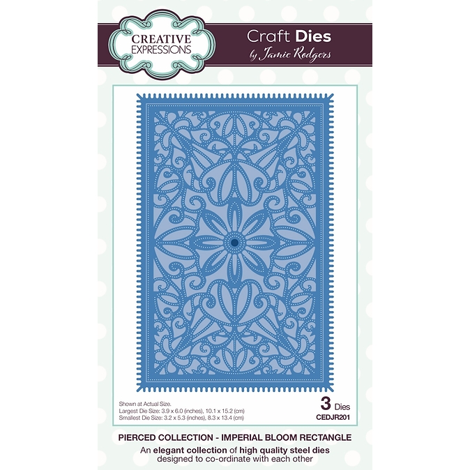 Jamie Rodgers Crafts Imperial Bloom Rectangle Die Set