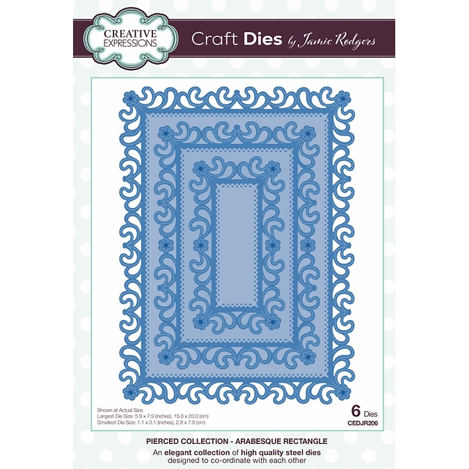 Jamie Rodgers Crafts Arabesque Rectangle Die Set