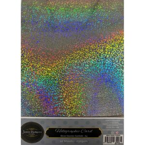 Jamie Rodgers Crafts - Silver Cosmic Confetti Holographic Card
